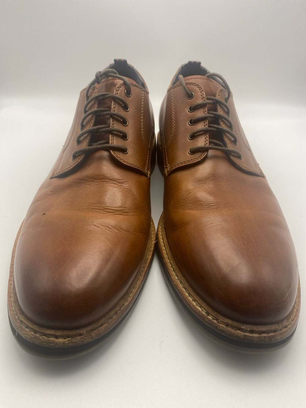 Cole Haan Grand Neoclassic Plain Toe Oxford Brown Leather Shoes (DS1007)